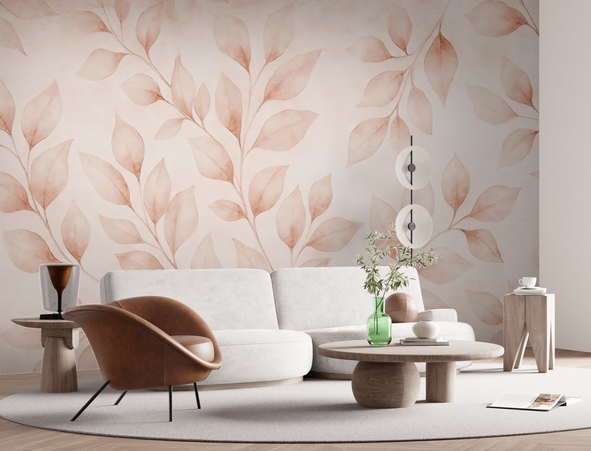 Fototapeta Nadruki na tle teksturowanego w odcieniu różowym.