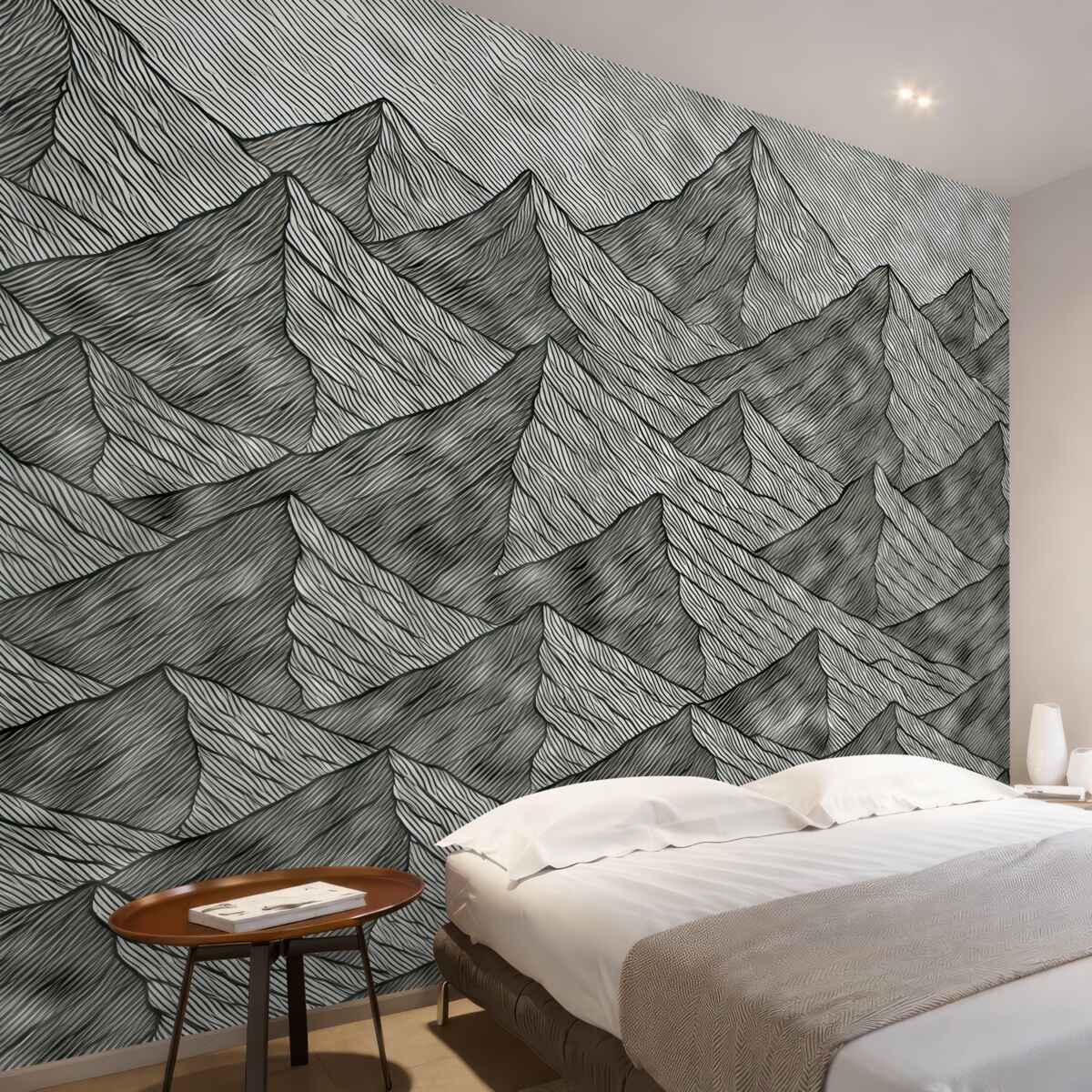 Fototapeta Proste czarne wzniesienia.