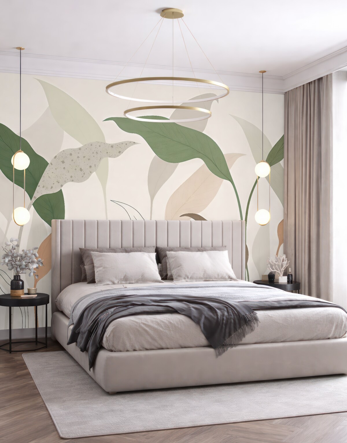 Fototapeta Tropikalne liście i subtelne odcienie.