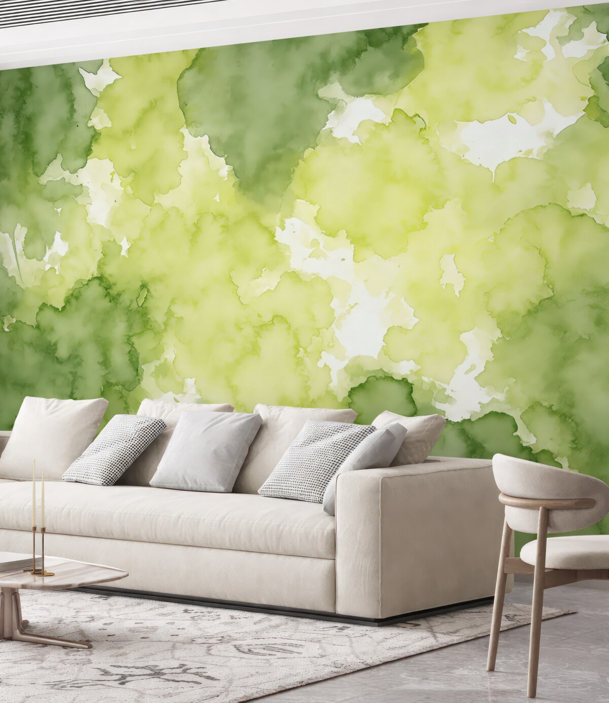 Fototapeta Abstrakcja wodna, szkic wzoru, naturalne odcienie zieleni.