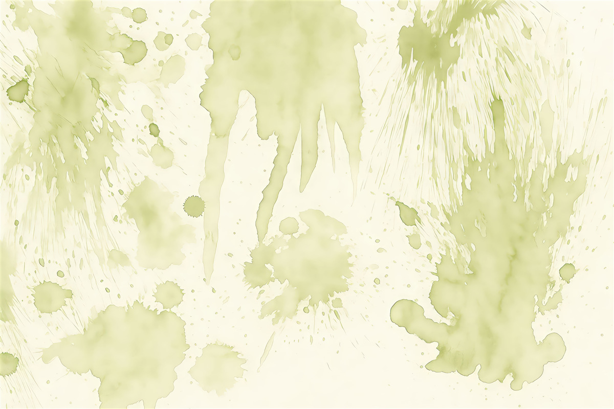 Fototapeta Plamy akwarelowe, abstrakcyjny rysunek farby, odcień zielony.