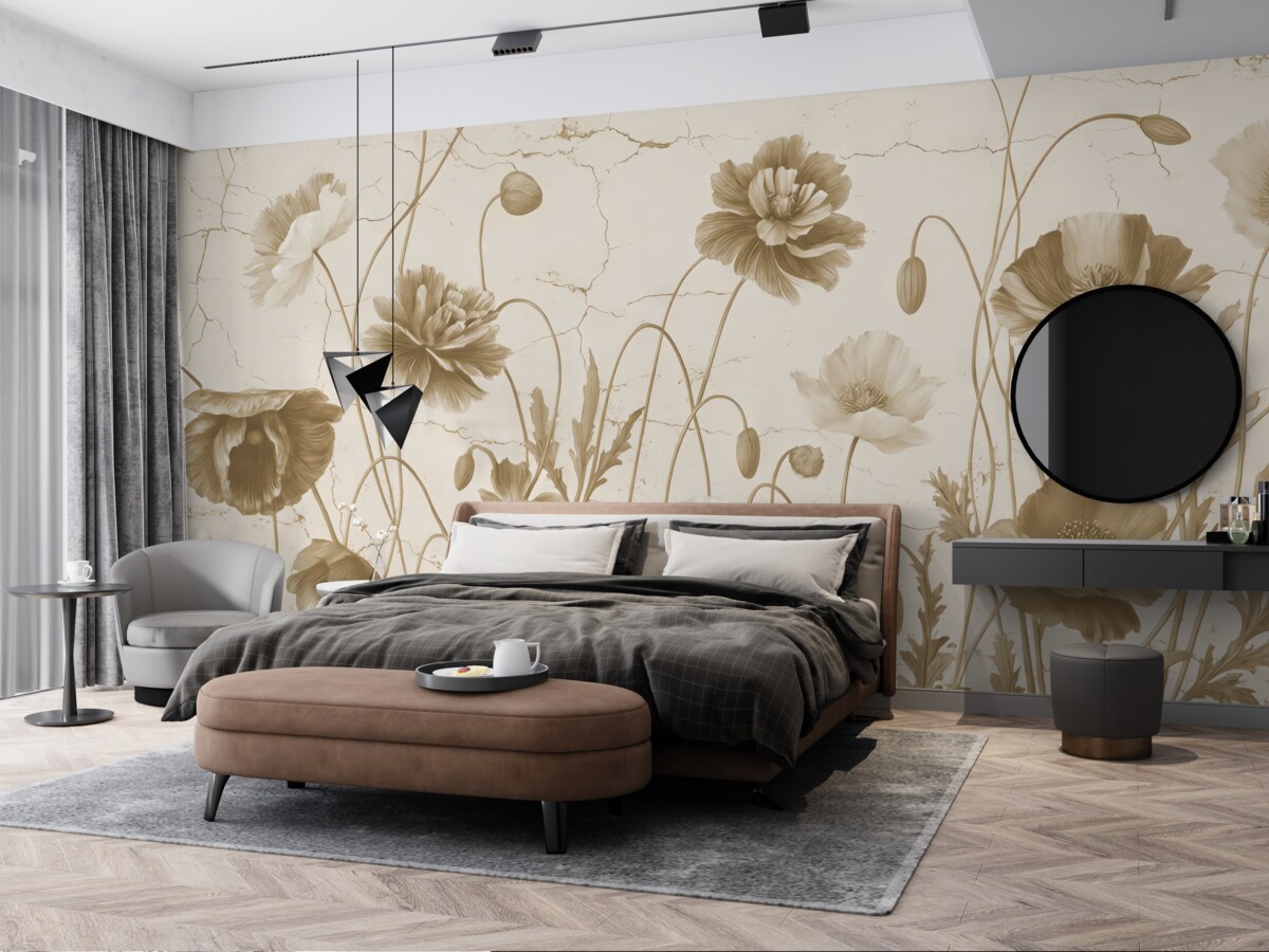 Fototapeta Maki w odcieniach sepii.