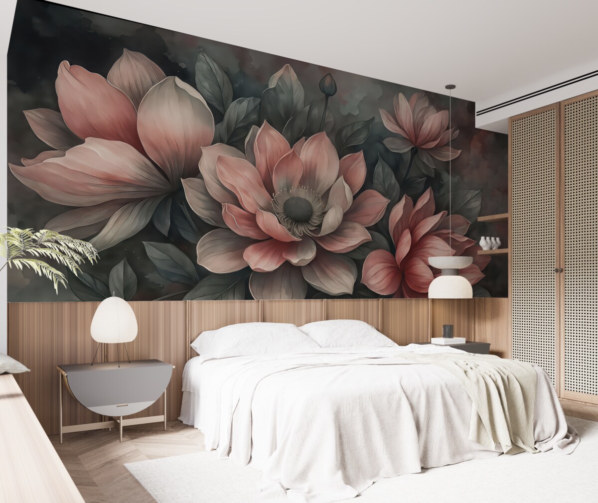 Fototapeta Kwiaty w szaro-skalnych tonacjach.