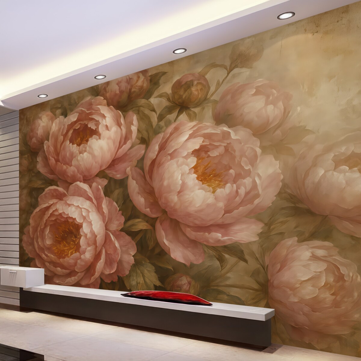 Fototapeta Retro piwonie.