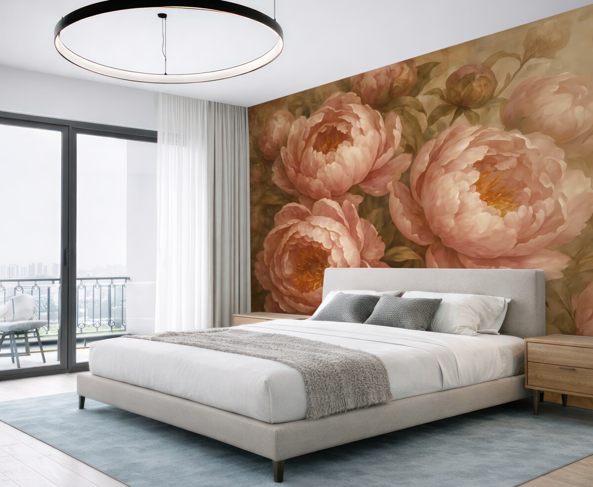 Fototapeta Retro piwonie.