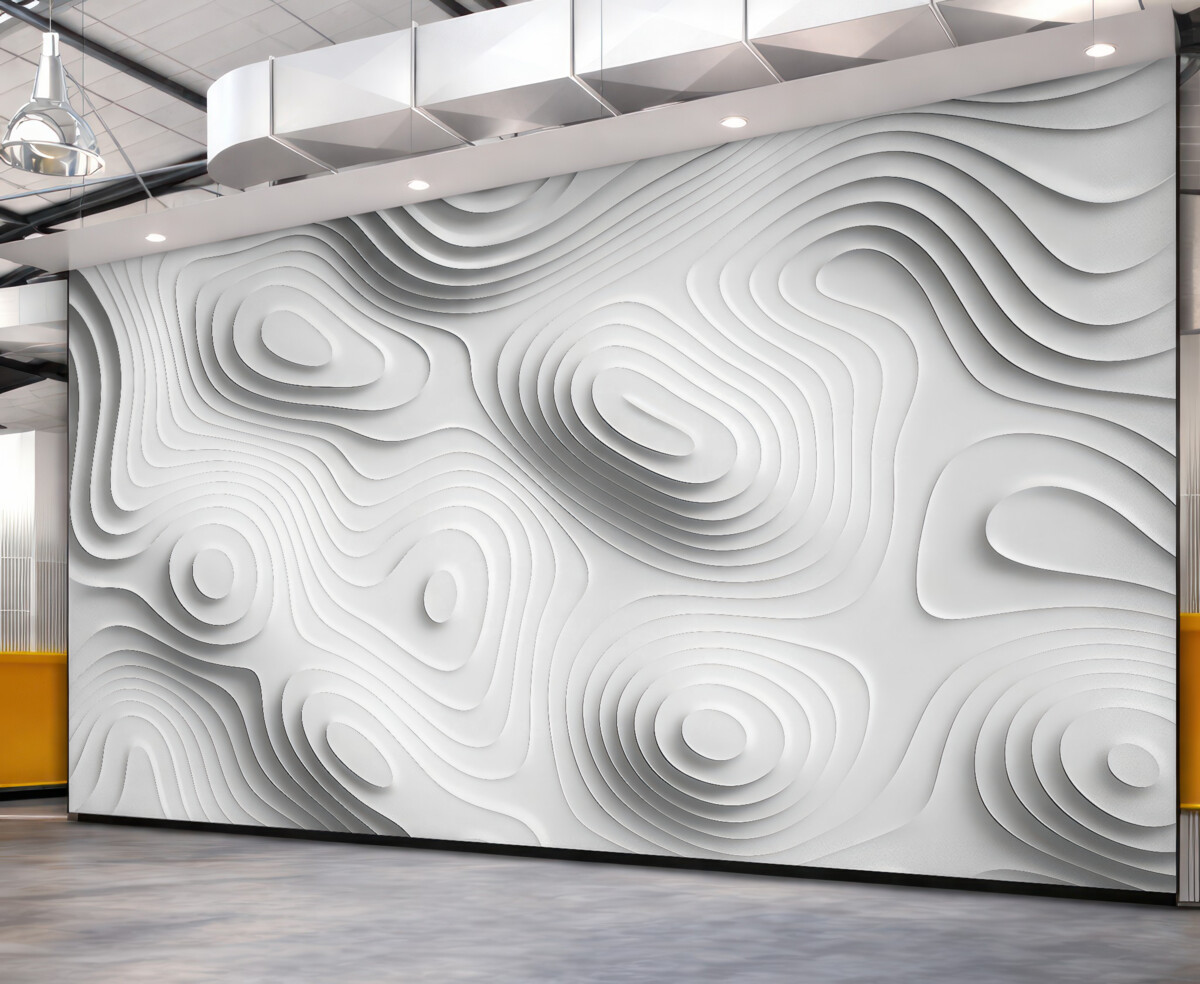 Fototapeta Jasny abstrakcyjny wzór falujących wielowarstwowych warstw.