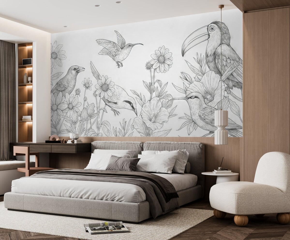 Fototapeta Malowane ptaki.