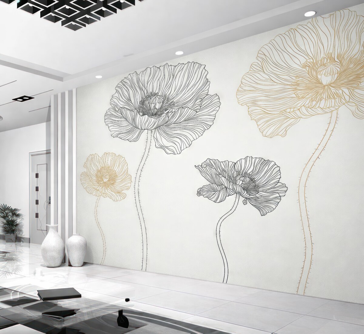 Fototapeta Maki z rysunkami.