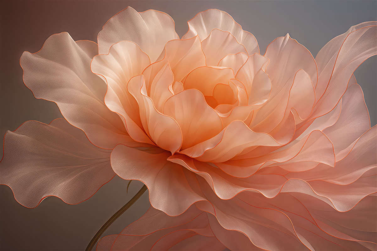 Fototapeta Wielki kwiat w odcieniu różowym, pastelowym.