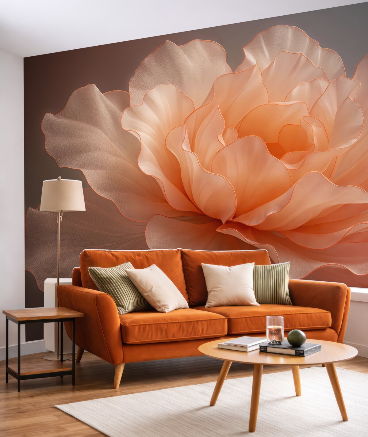 Fototapeta Wielki kwiat w odcieniu różowym, pastelowym.