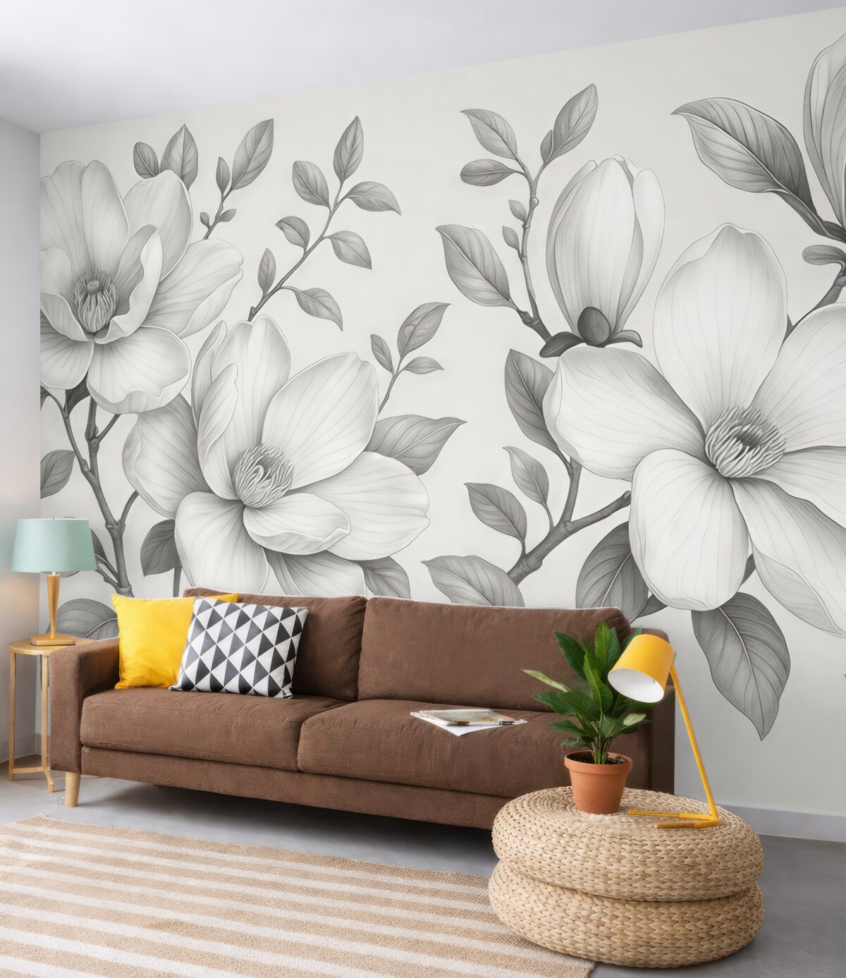 Fototapeta Jednokolorowa elegancja magnolii.