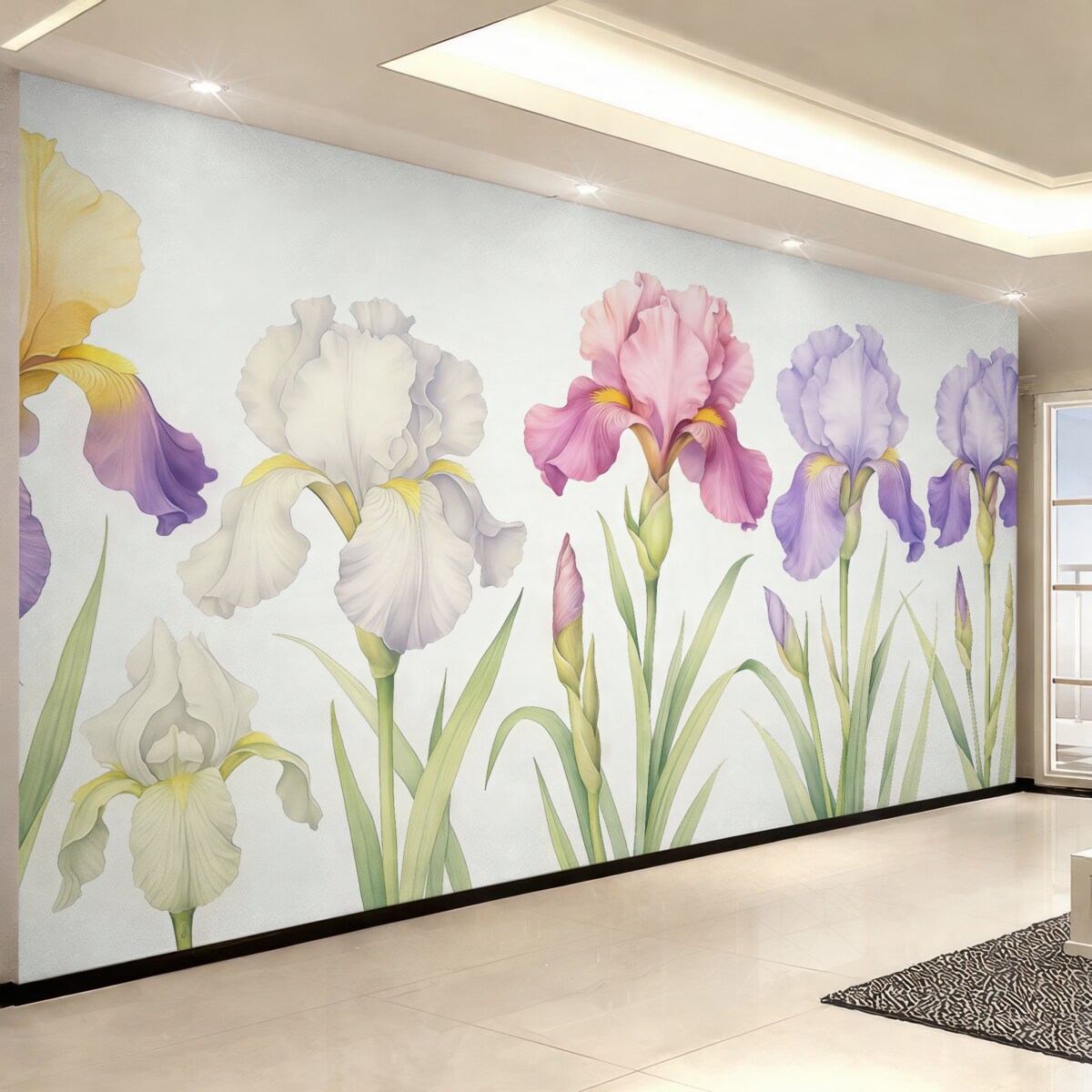 Fototapeta Irysy namalowane akwarelą.