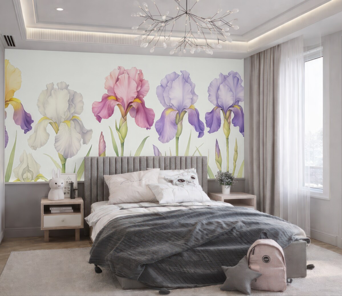 Fototapeta Irysy namalowane akwarelą.