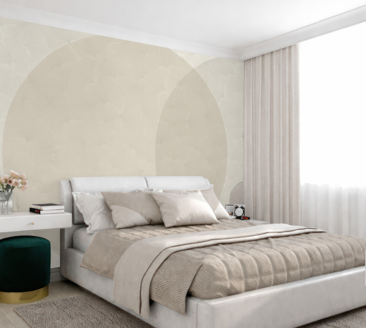 Fototapeta Ogromne liście ginkgo i geometria