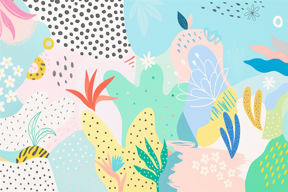 Fototapeta Barwna abstrakcyjna geometria lasu.