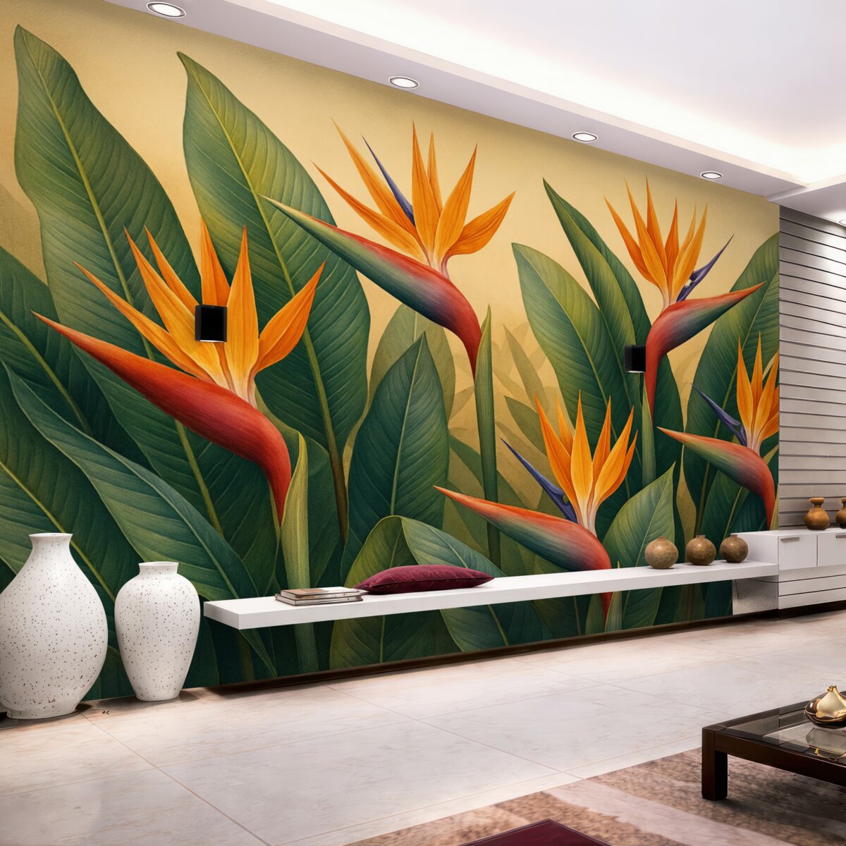 Fototapeta Ciepły tropikalny kwiatek.