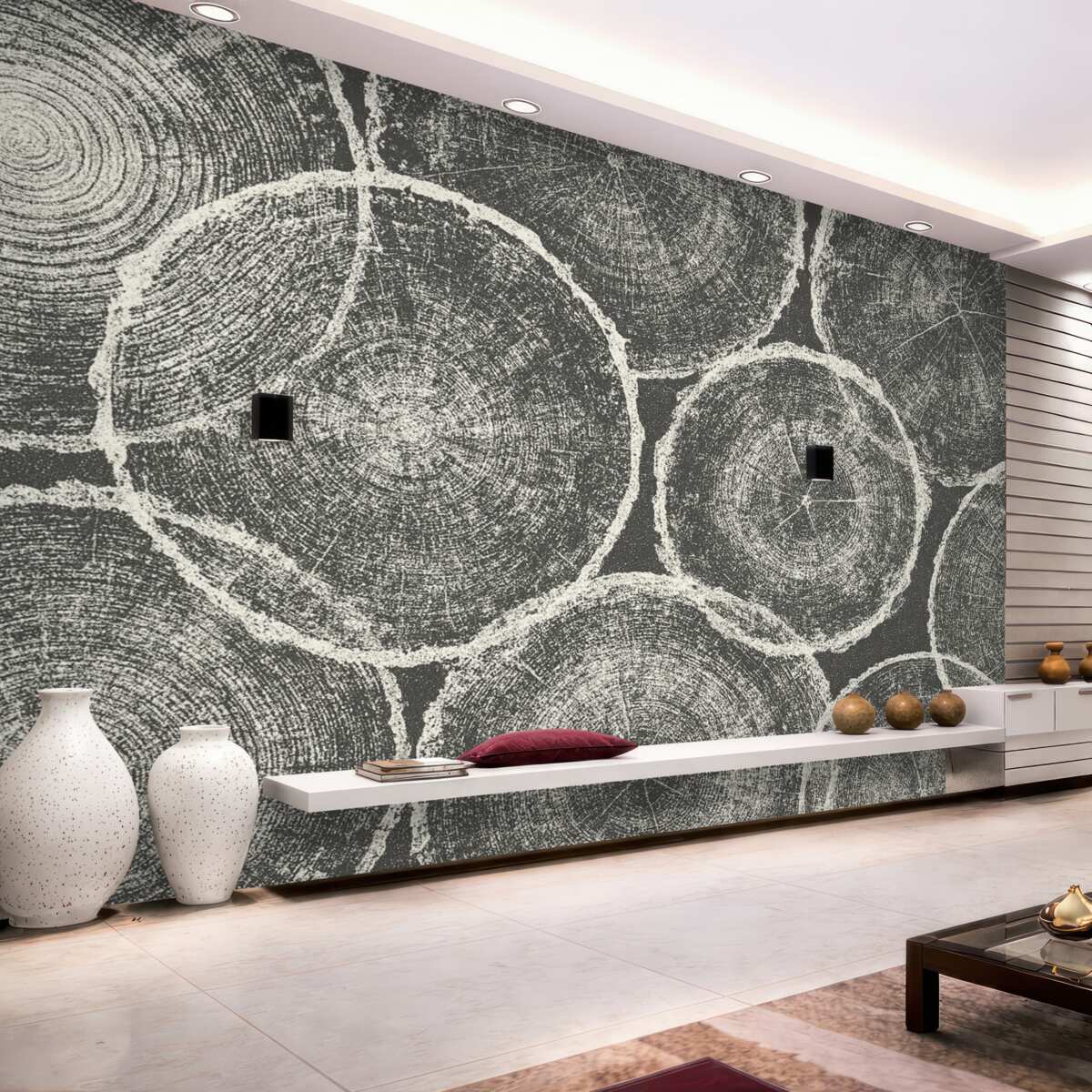 Fototapeta Słoje drzewne są szare.