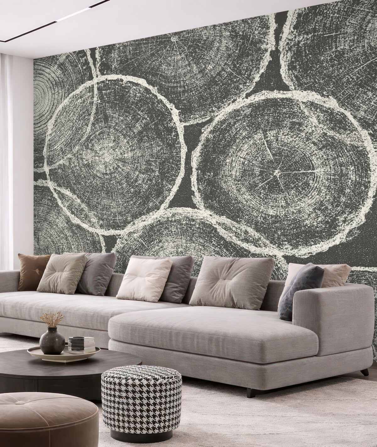 Fototapeta Słoje drzewne są szare.