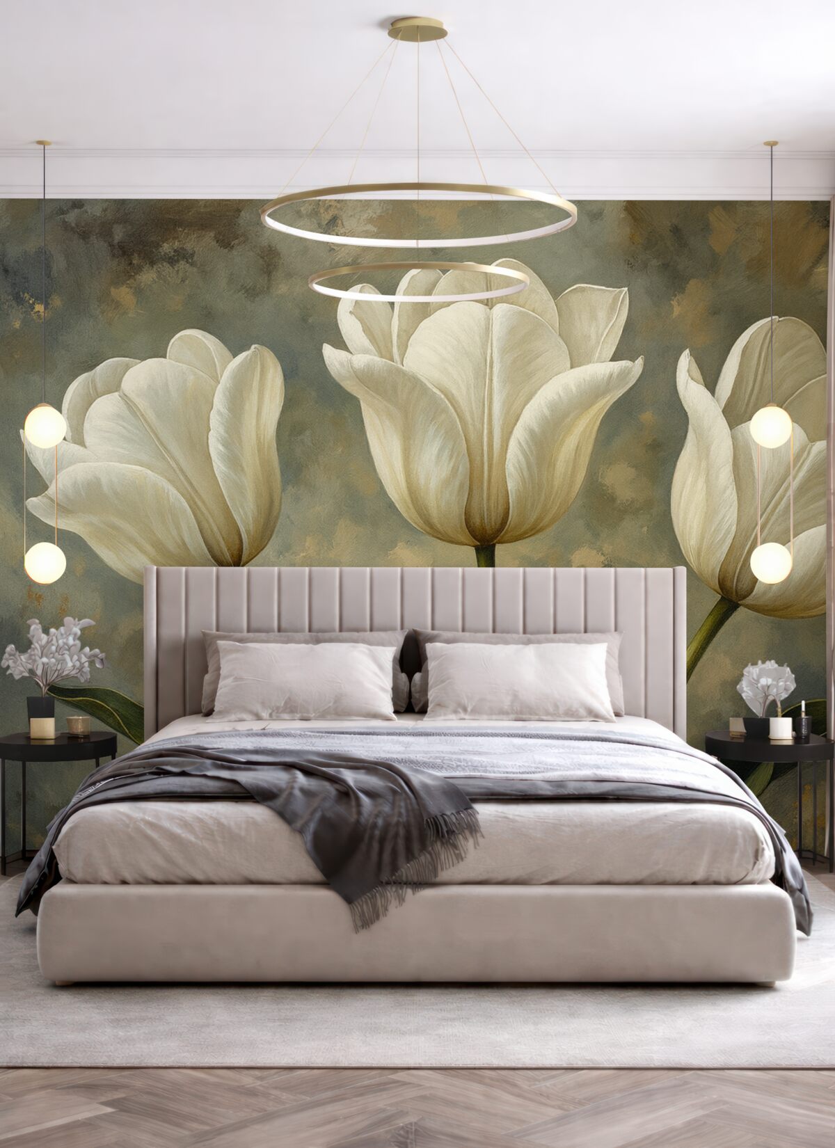 Fototapeta Tulipany w kolorze białym.