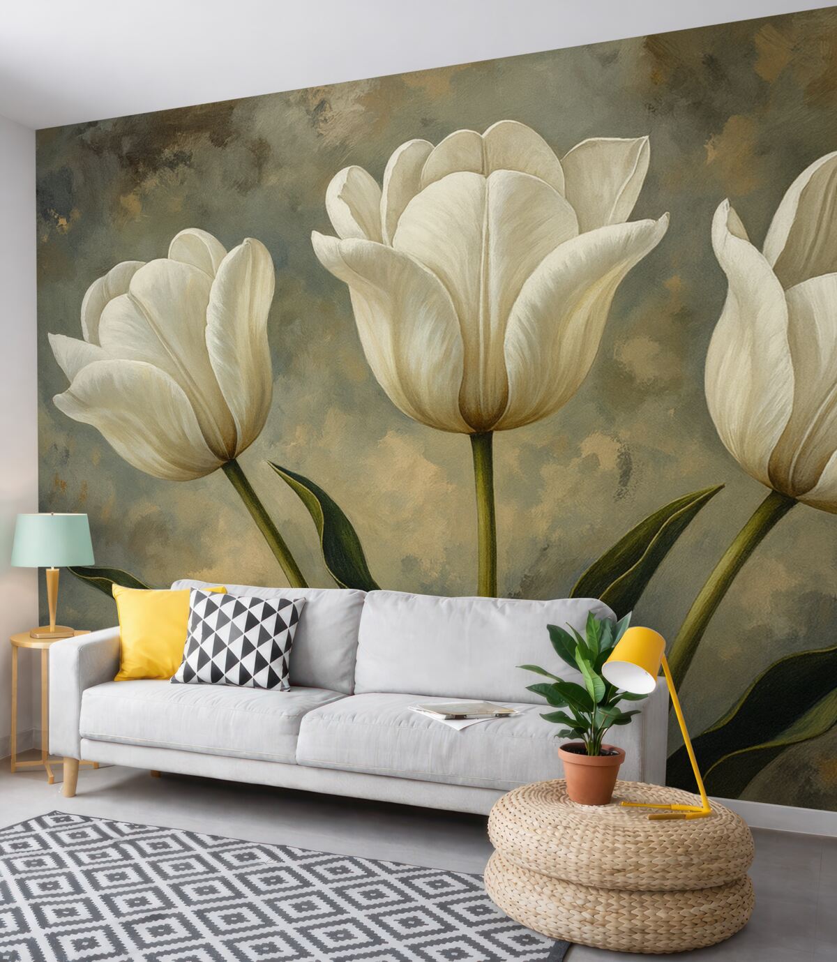 Fototapeta Tulipany w kolorze białym.