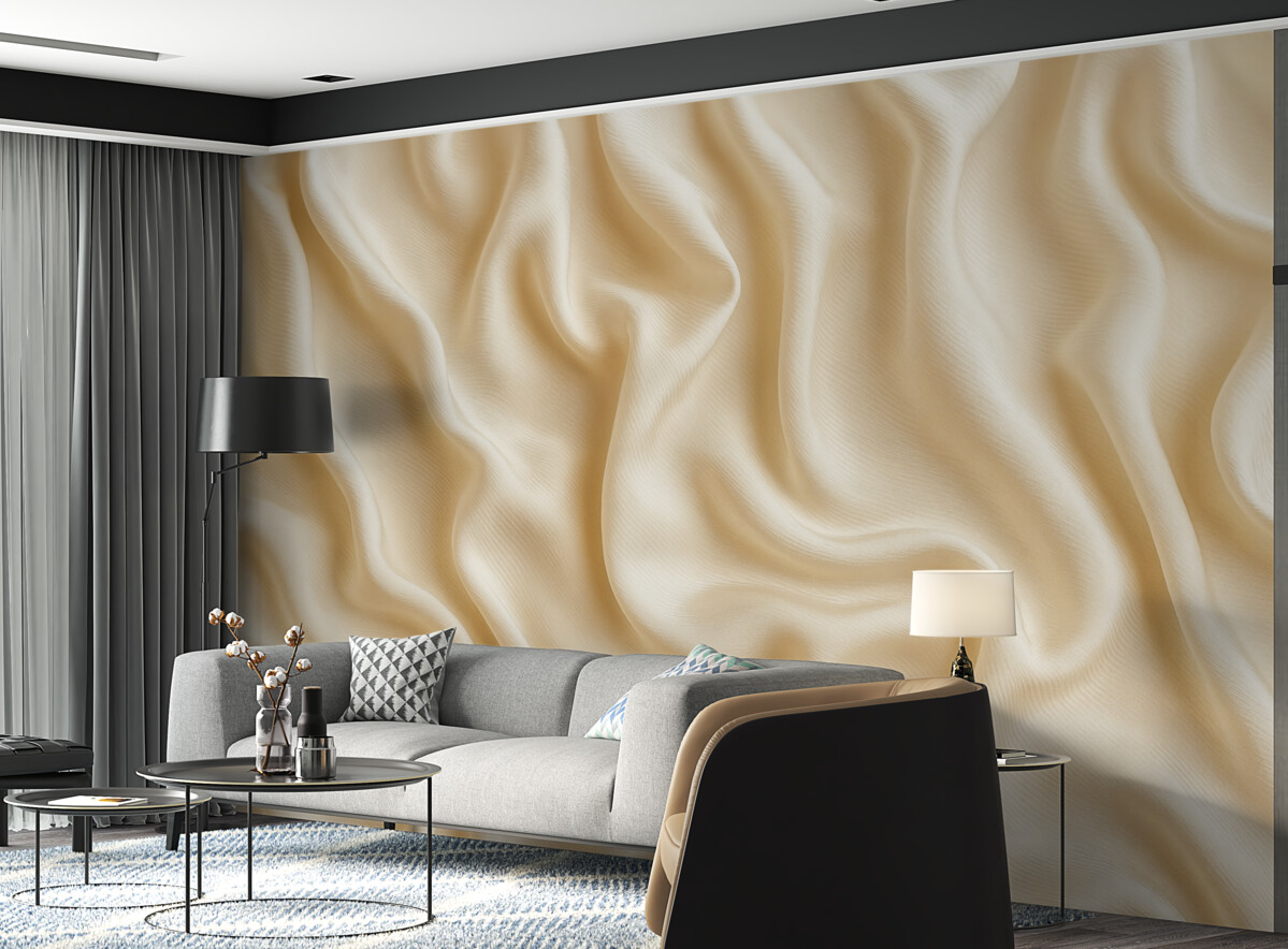 Fototapeta Abstrakcyjna kompozycja stworzona z organicznego surowca, rzeźbione pionowe pasy 3D w odcieniu beżowym.