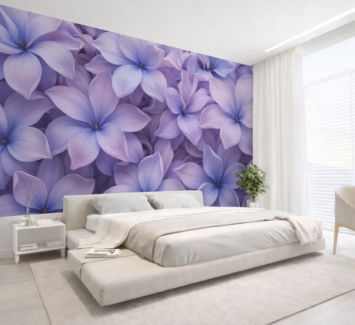 Fototapeta Kwiaty hiacyntu, barwa niebieskofioletowa.