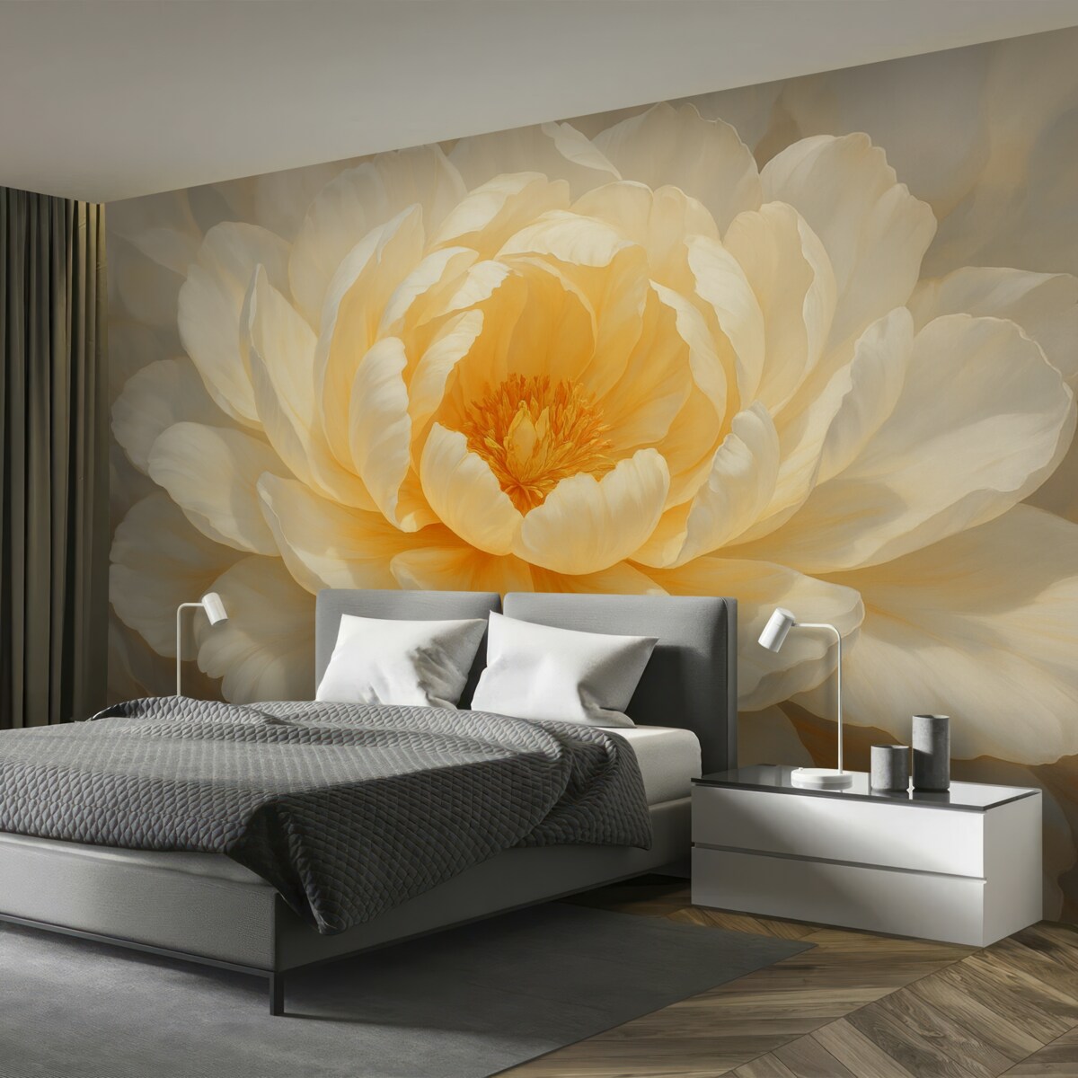 Fototapeta Rozkwitająca piwonia.