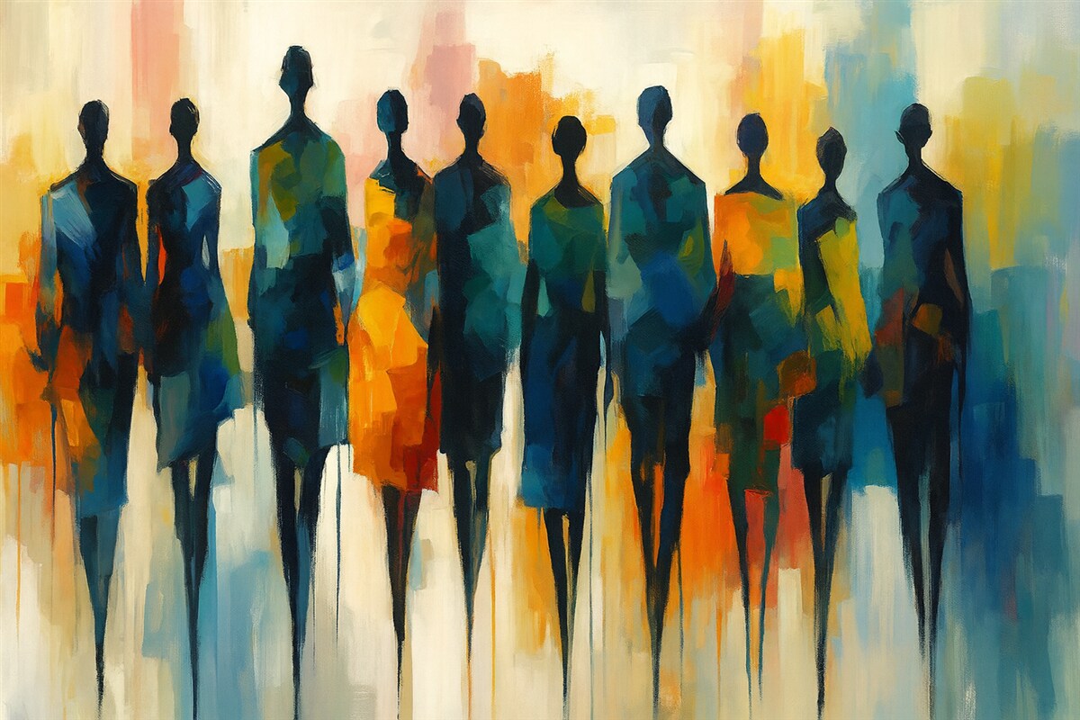 Fototapeta Postacie abstrakcyjnych osób.