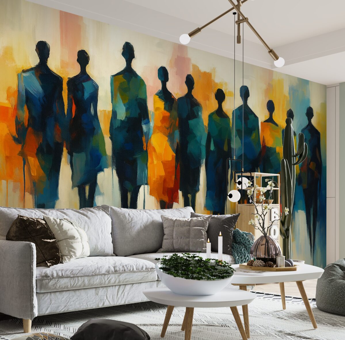 Fototapeta Postacie abstrakcyjnych osób.