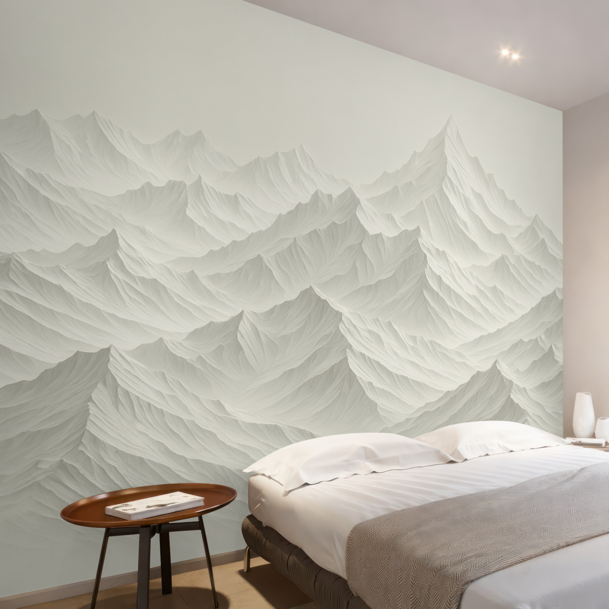 Fototapeta Górzyste szczyty w odcieniach szarości.