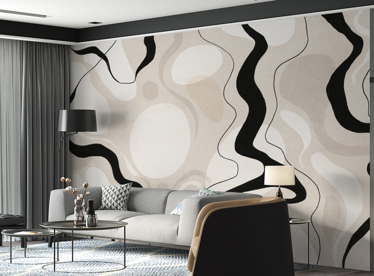 Fototapeta Abstrakcja, beżowa podstawa, subtelne tło, pasy, smugi.