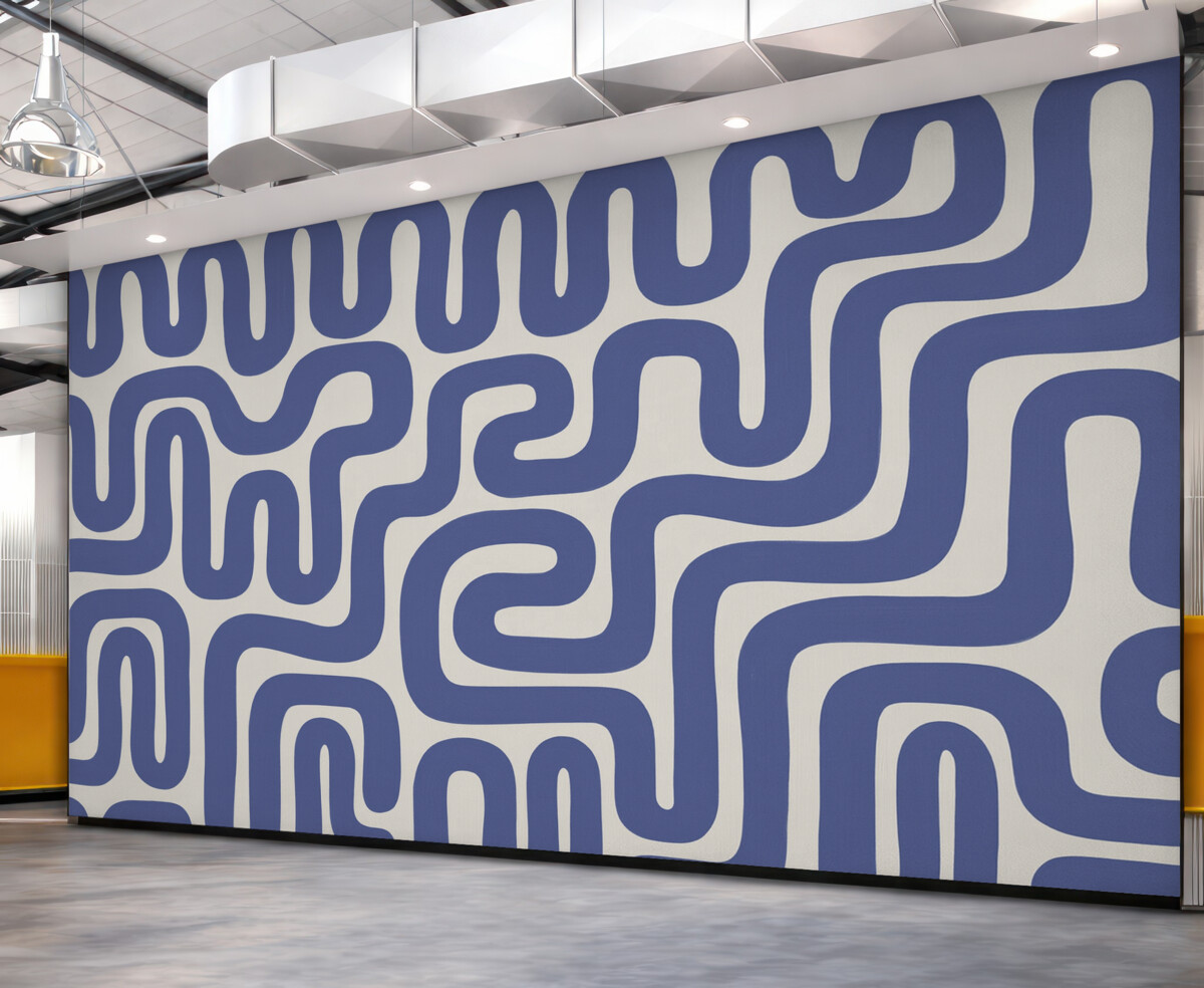 Fototapeta Błękitne linie nawijania