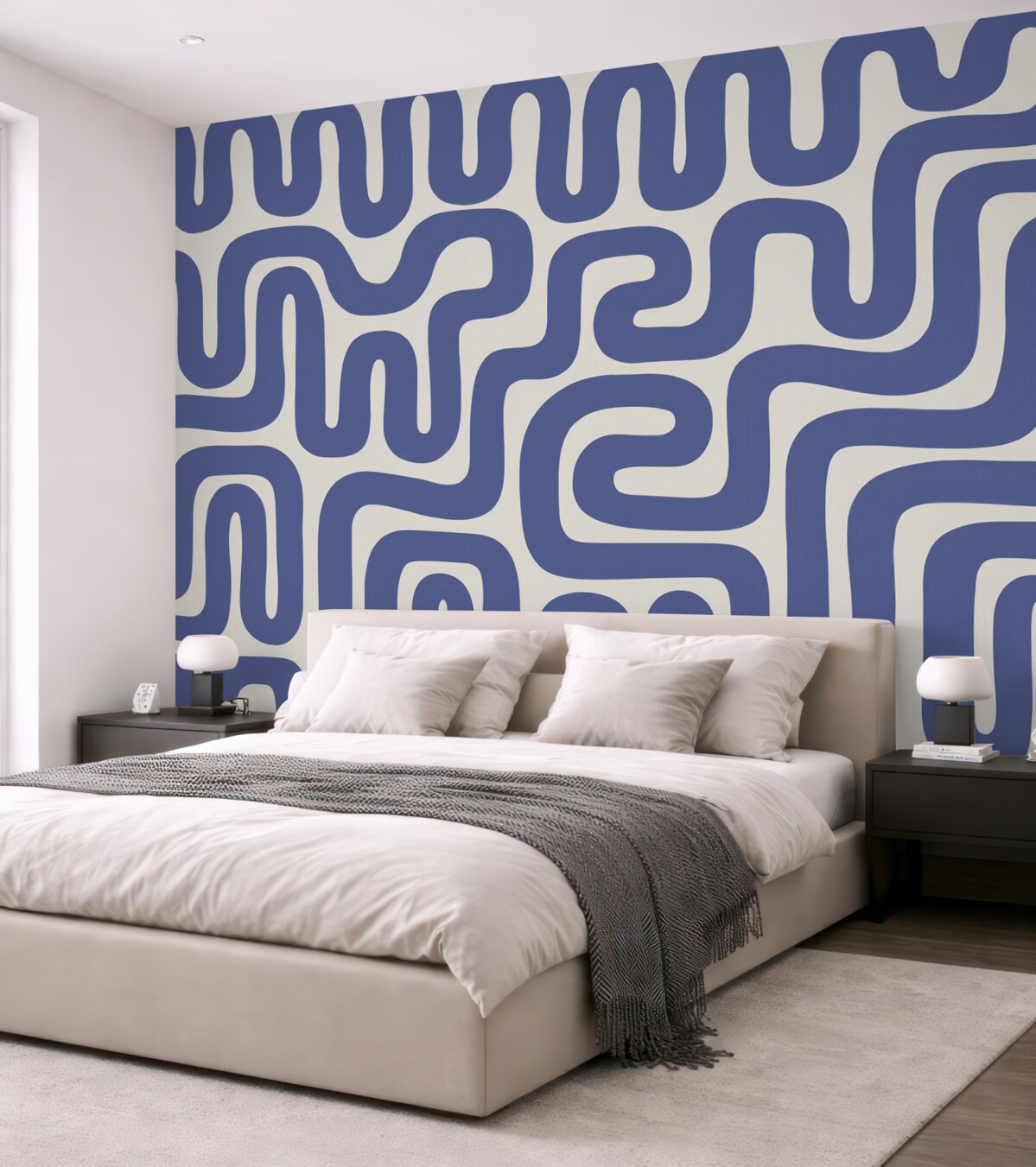 Fototapeta Błękitne linie nawijania