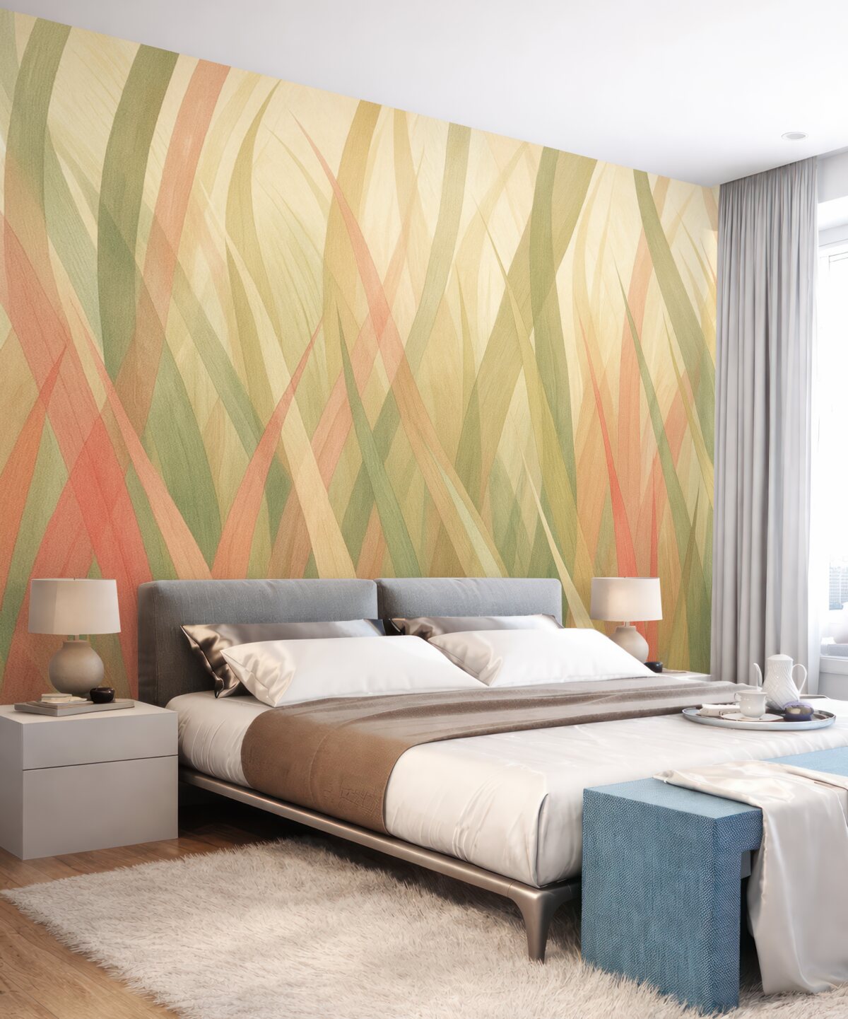 Fototapeta Abstrakcyjne, wielobarwne liście.