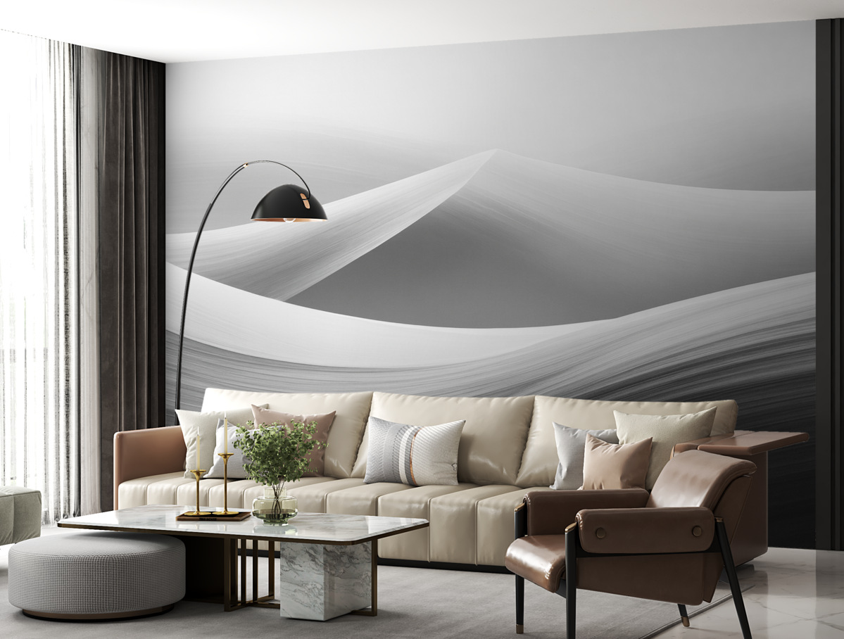 Fototapeta Szare, gładkie wierzchołki gór.