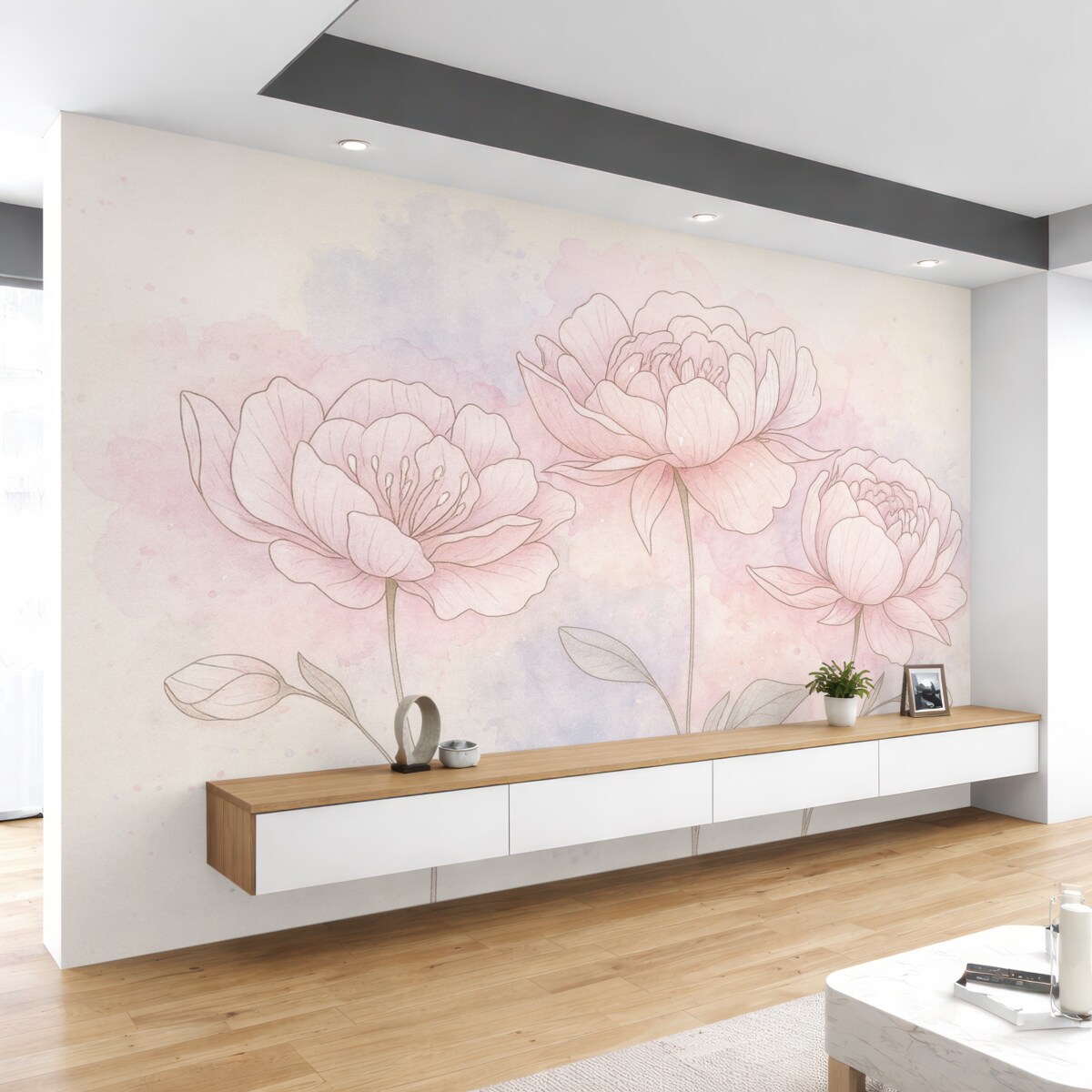 Fototapeta Delikatne nowoczesne kwiaty.