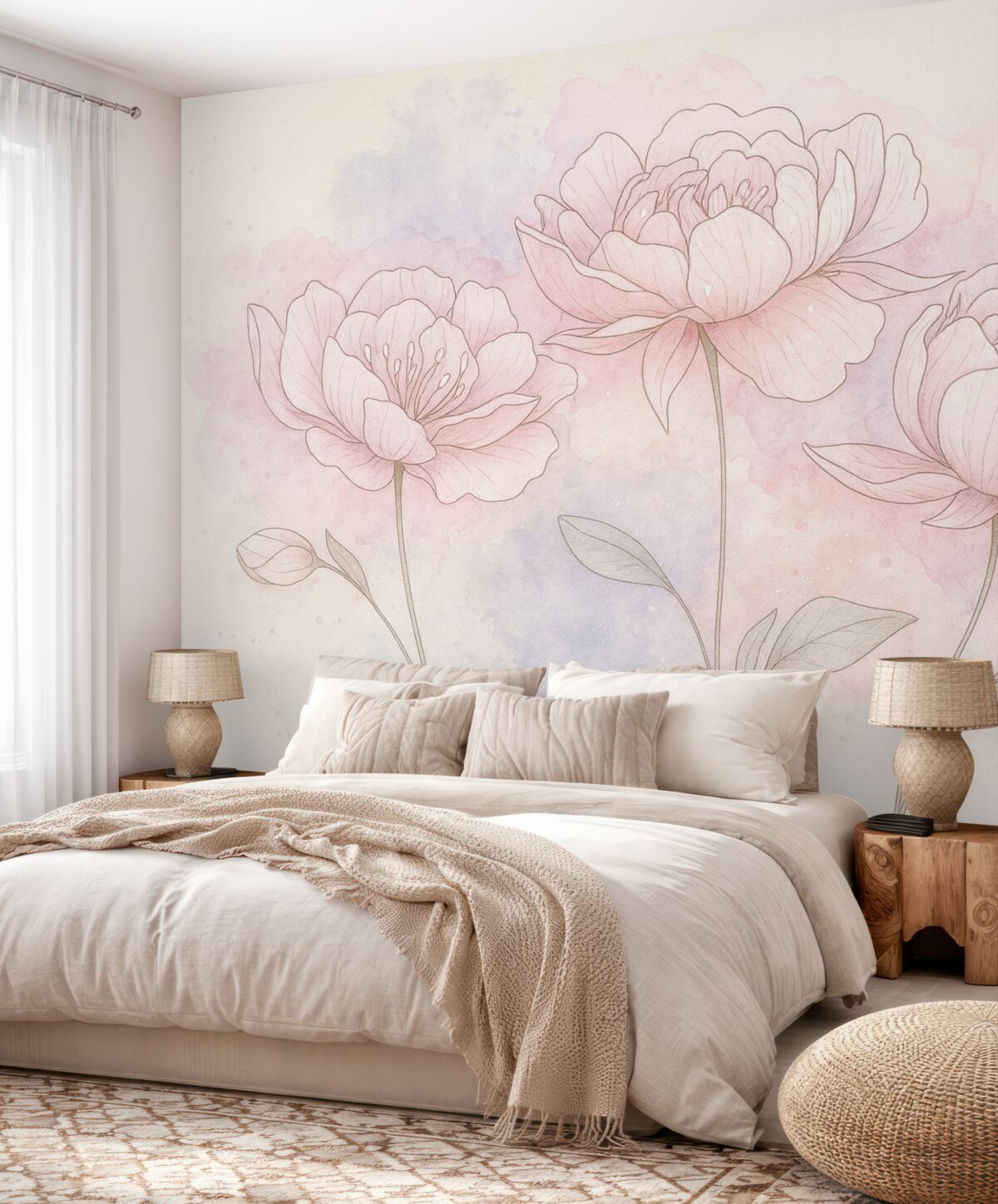 Fototapeta Delikatne nowoczesne kwiaty.