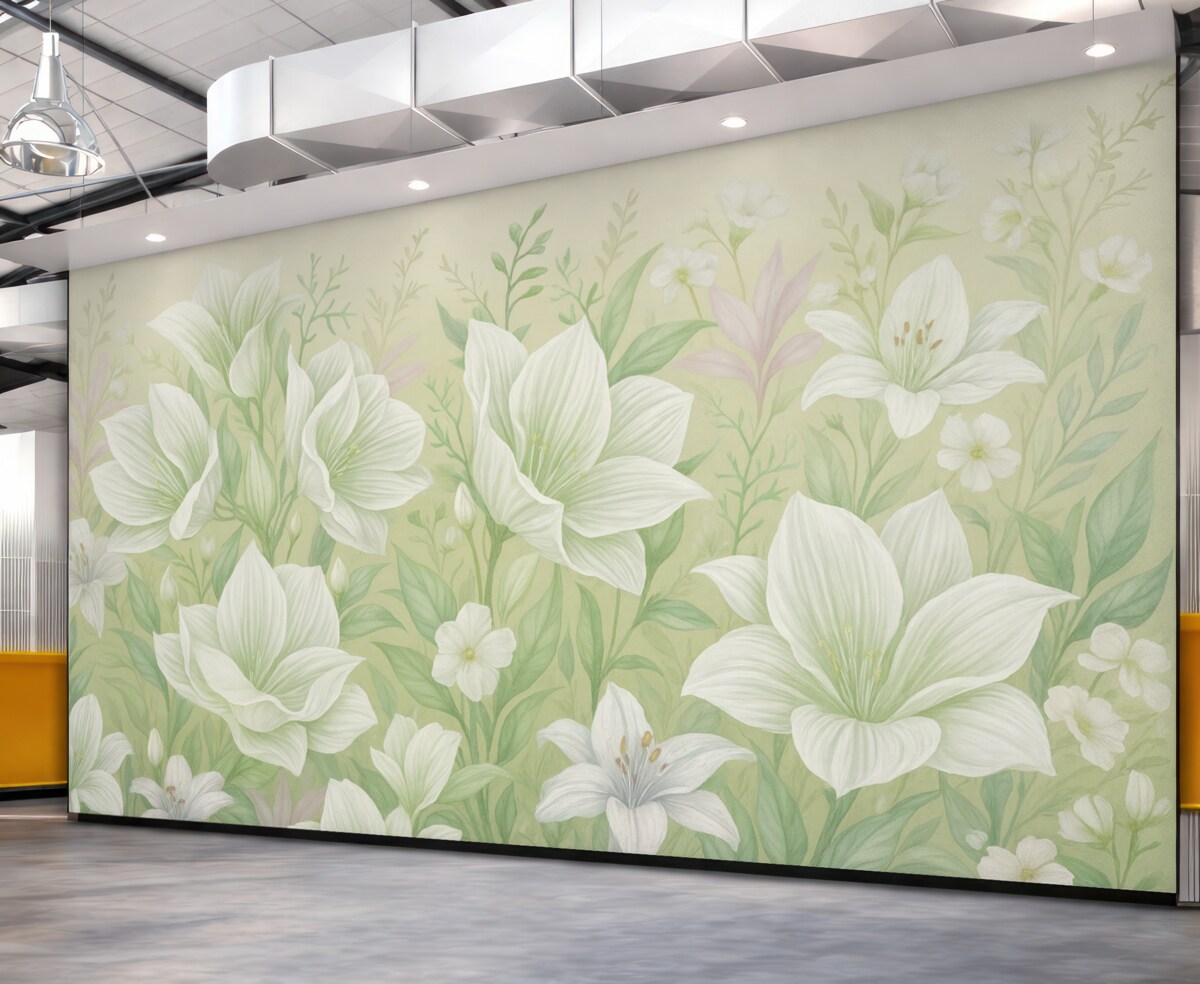 Fototapeta Wspaniałe dużej wielkości kwiaty z liliami.