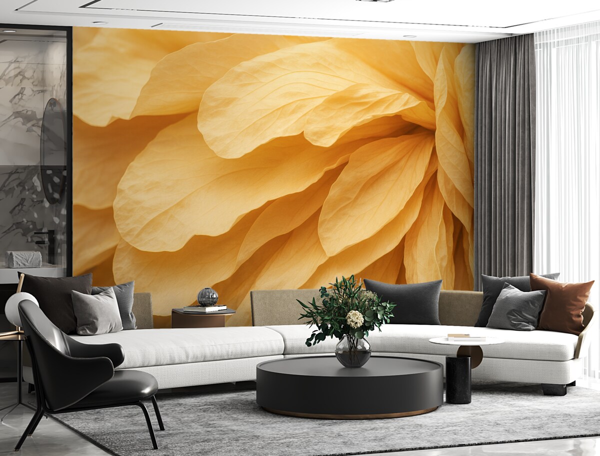 Fototapeta Kadr na płatki Maro w odcieniach beżowo-pomarańczowych.