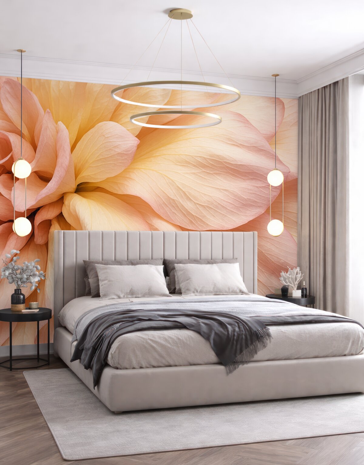 Fototapeta Wielkie płatki, różowe tonacje.