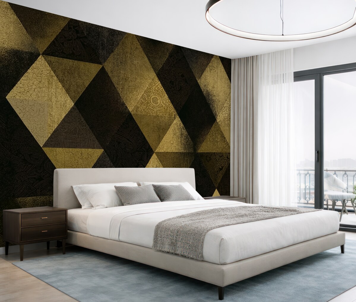 Fototapeta Dekoracje w eleganckiej geometrii.