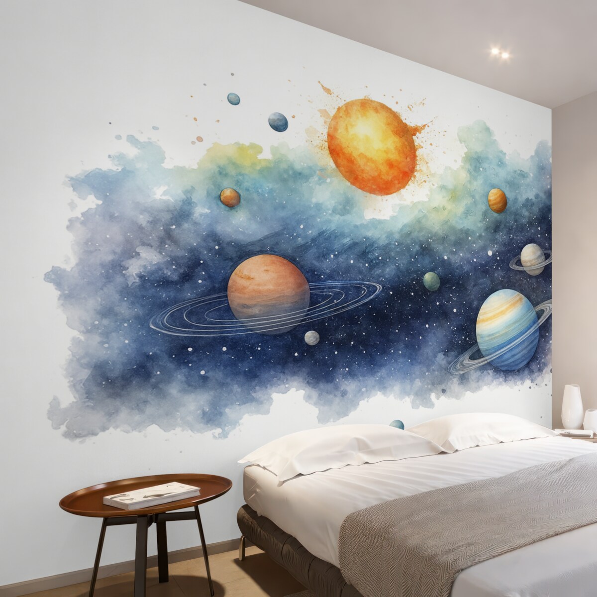 Fototapeta Akwaforta wszechświata, ciała niebieskie, słońce, konstelacje.