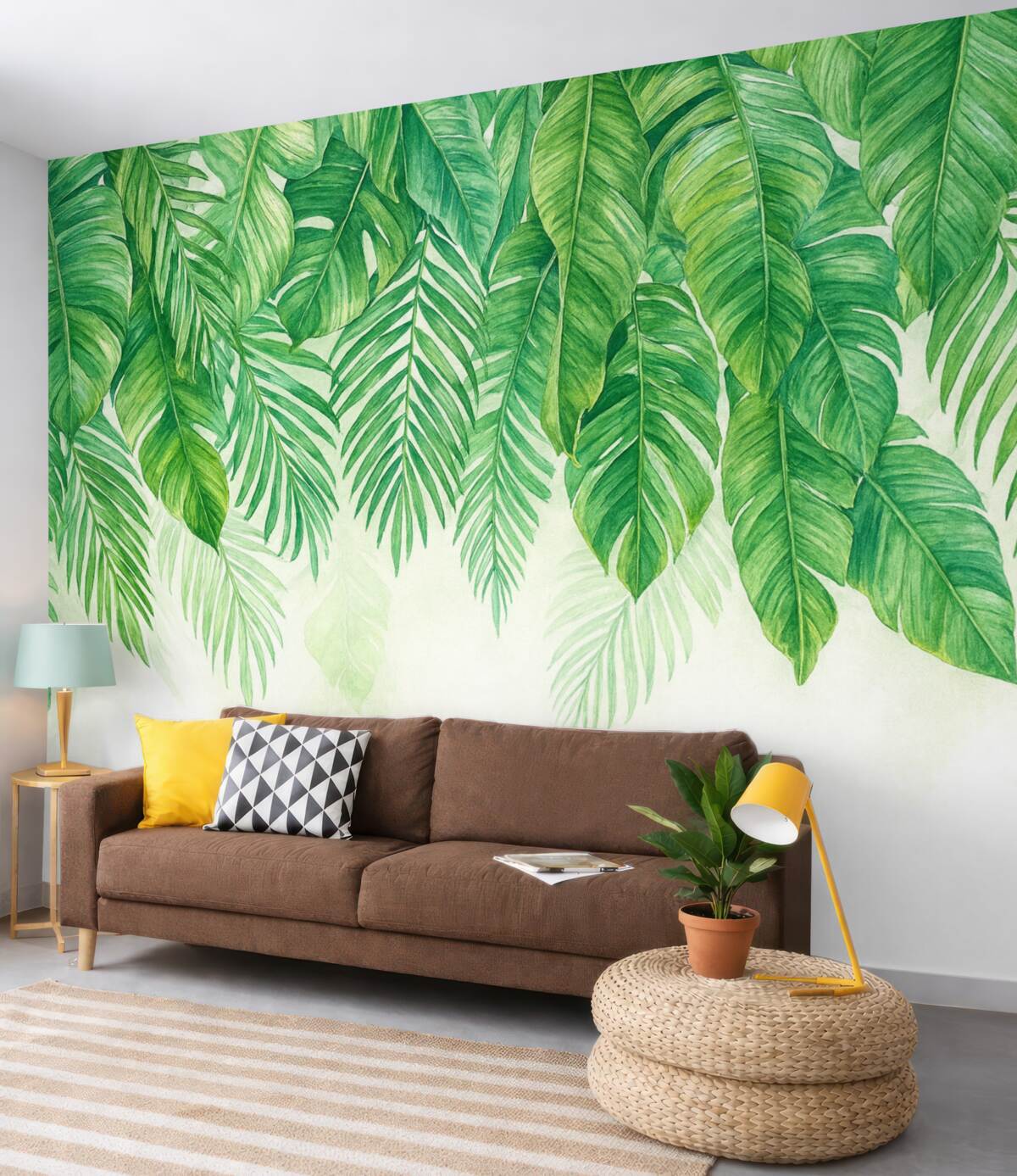 Fototapeta Zielone liście tropikalne.