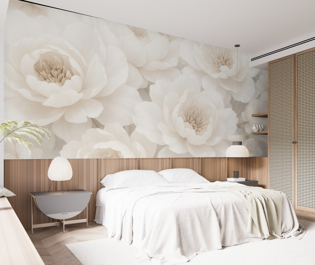 Fototapeta Białe kwiaty róży