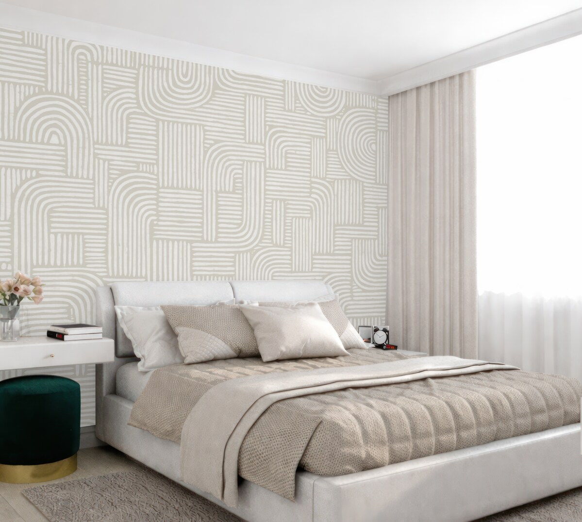 Fototapeta Wzór boho w subtelnych odcieniach.