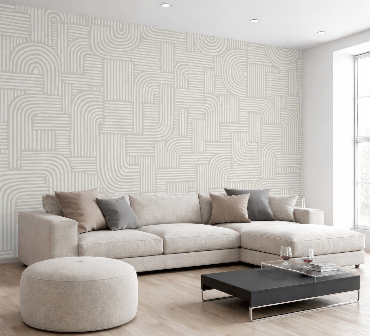 Fototapeta Wzór boho w subtelnych odcieniach.