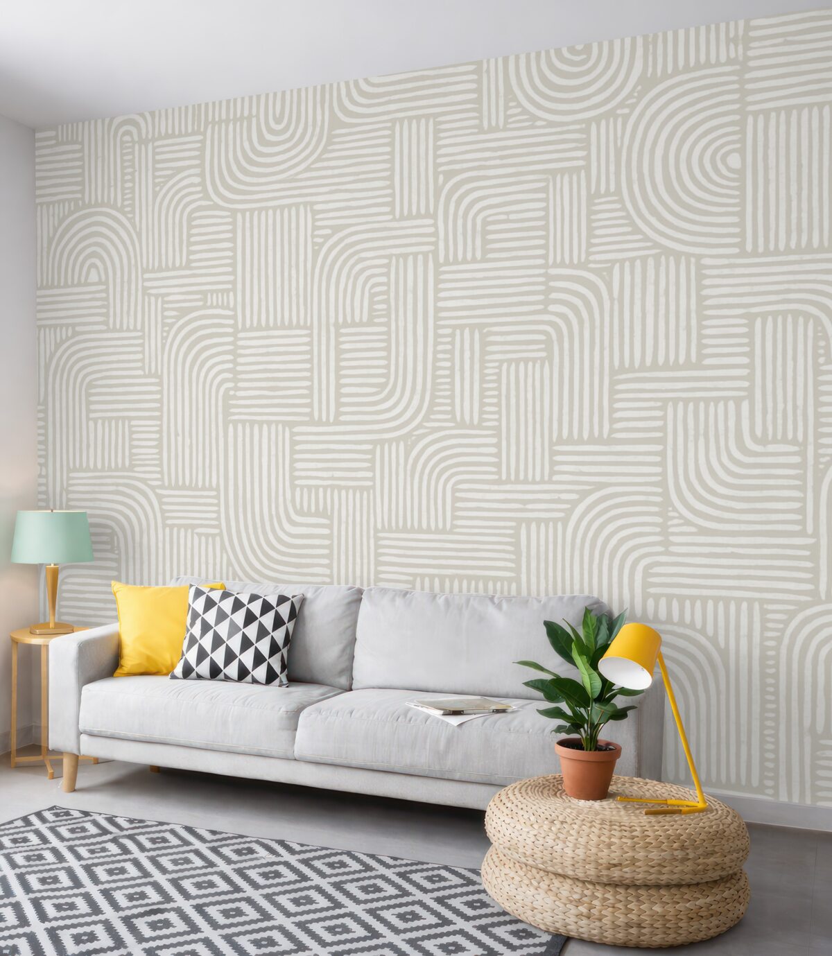 Fototapeta Wzór boho w subtelnych odcieniach.