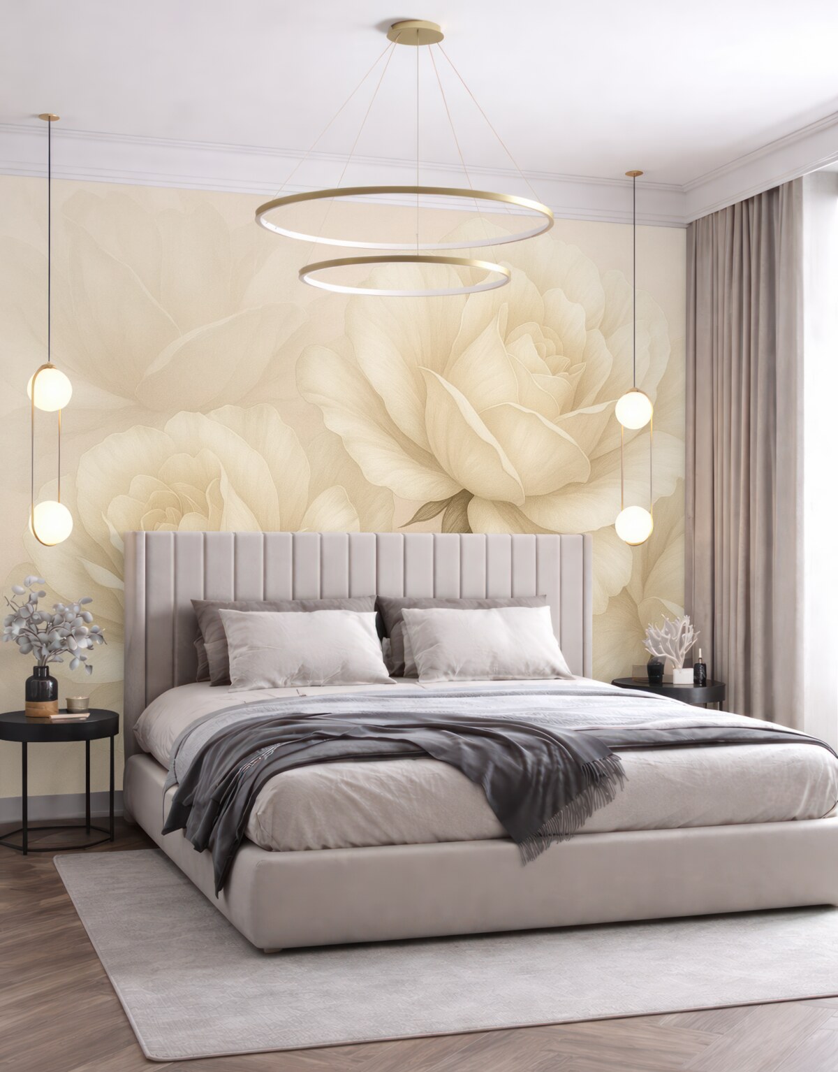 Fototapeta Wielkie, białe, subtelne kwiaty.