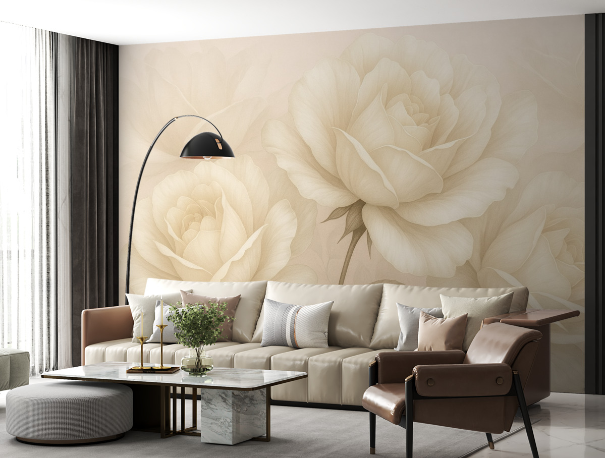 Fototapeta Wielkie, białe, subtelne kwiaty.