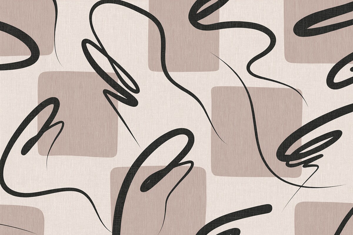 Fototapeta Abstrakcja prostokątnych plam oraz tekstów w tonacjach brązu.